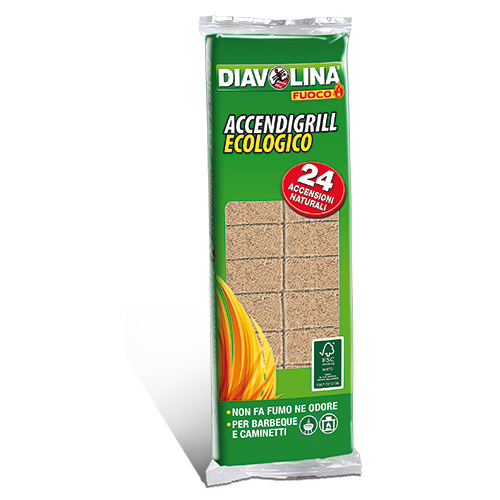 ACCENDIGRILL ECOLOGICO 'DIAVOLINA' 24 cubi