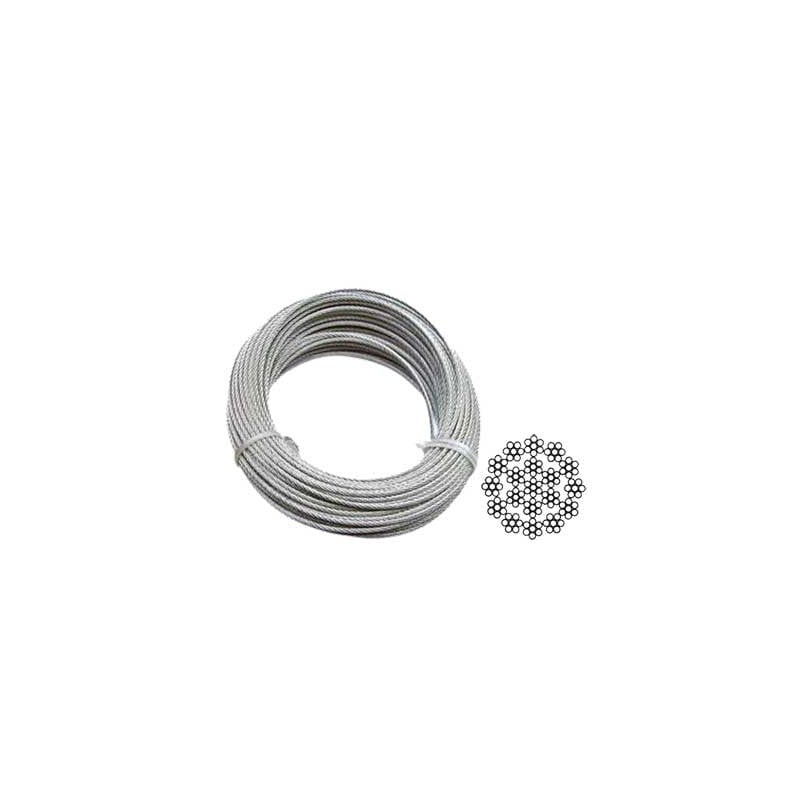 CÂBLE GALVANISÉ ANTI-GIRATOIRE Ø 6 mm - rouleau 25 m
