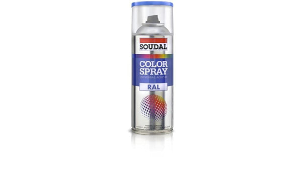 BOMBE DE PEINTURE ACRYLIQUE UNIVERSELLE SOUDAL 600 ML Blanc Brillant RAL 9010