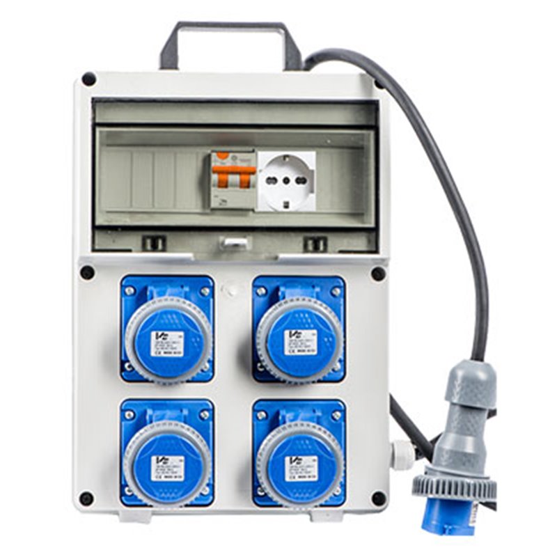 QUADRO DI DISTRIBUZIONE 220V CON PRESA SCHUKO cm 25,5x12,5x35,5h