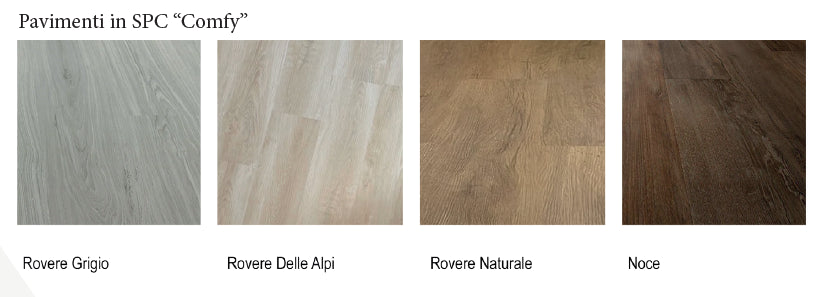 PAVIMENTO IN SPC 'COMFY' Colore Rovere grigio