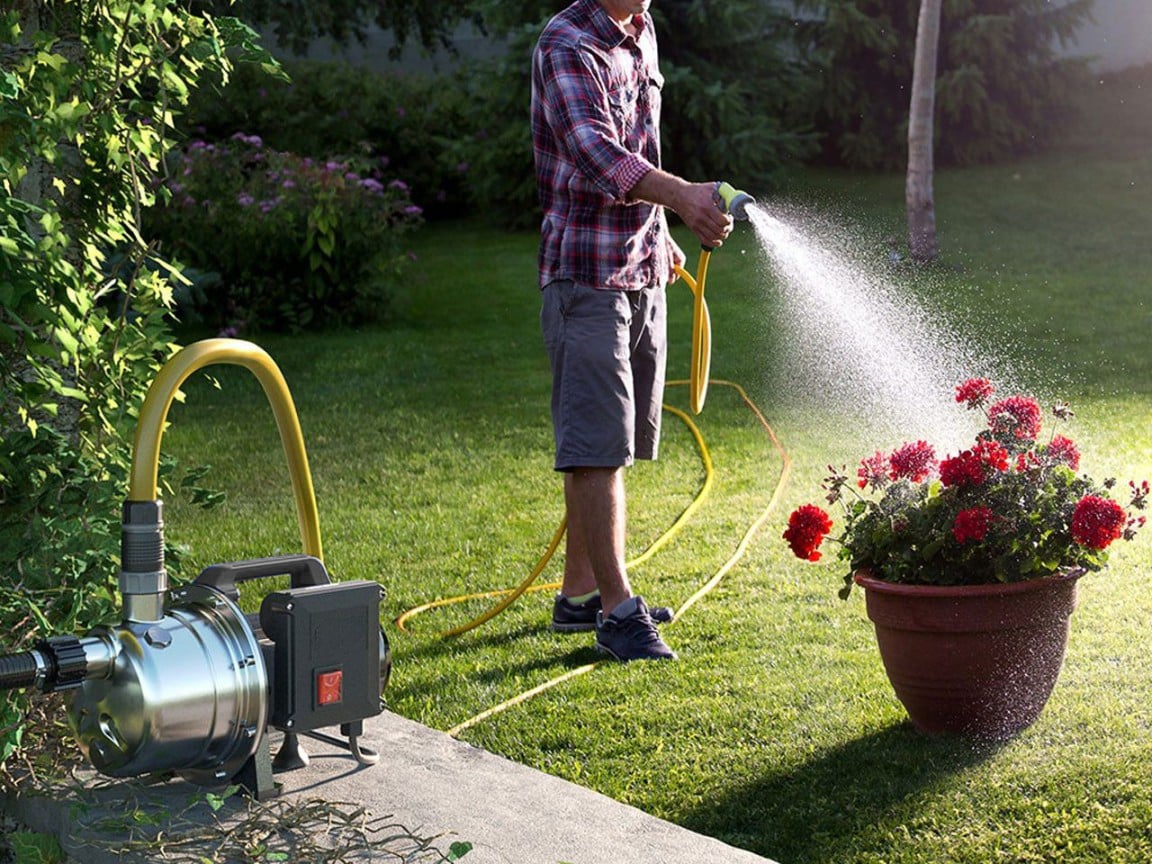 ELETTROPOMPA AUTODESCANTE DA GIARDINO C/INTERRUTTORE 1200 Watt