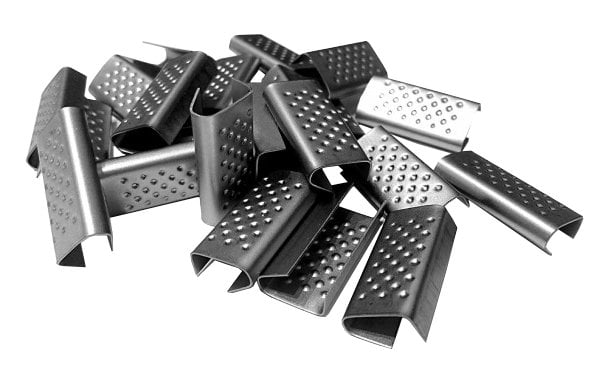 SIGILLI IN ACCIAIO PER REGGETTE IN PLASTICA 13x28 mm, Spess. 0,5 mm - Confezione 4000 pezzi