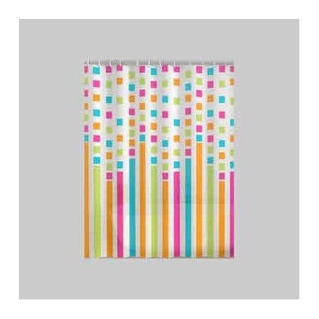 RIDEAU DE DOUCHE EN PEVA 'PARTY' 240x200 cm Multicolore