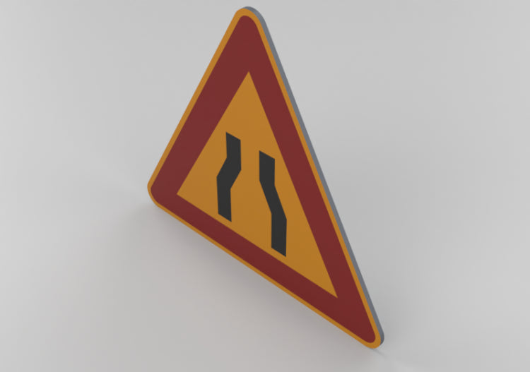 SIGNAL DE CHANTIER FIG.384 'RÉTRÉCISSEMENT SYMÉTRIQUE' 90 cm