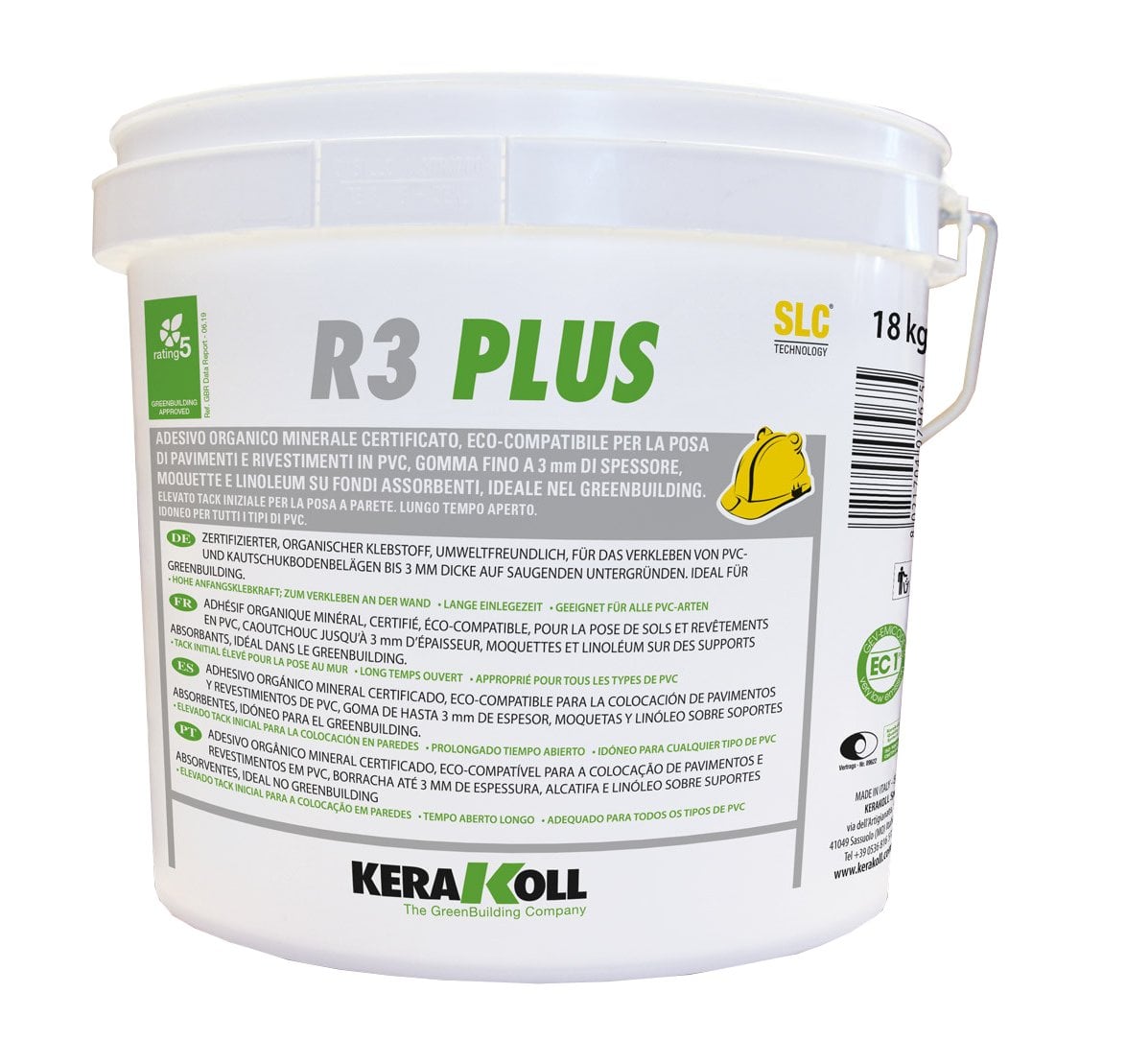 COLLA PER TAPPETI PVC/GOMMA 'R3 PLUS' KERAKOLL 5 Kg