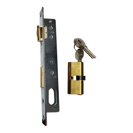 SERRURE À ENCASTRER POUR MONTANTS ROULEAU/PÊNE DORMANT ART. 752 ISEO E15 - Têtière 20 mm