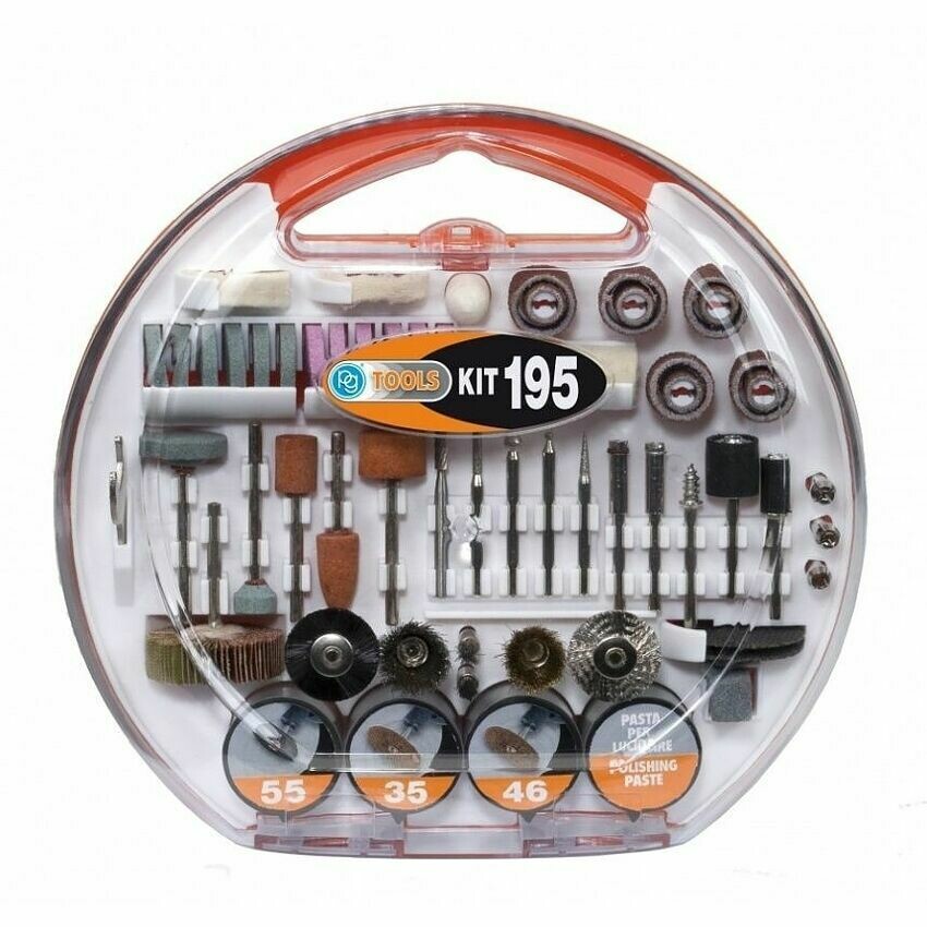 SET ACCESSORI PER MINI TRAPANO 'PG195A' 195 pezzi
