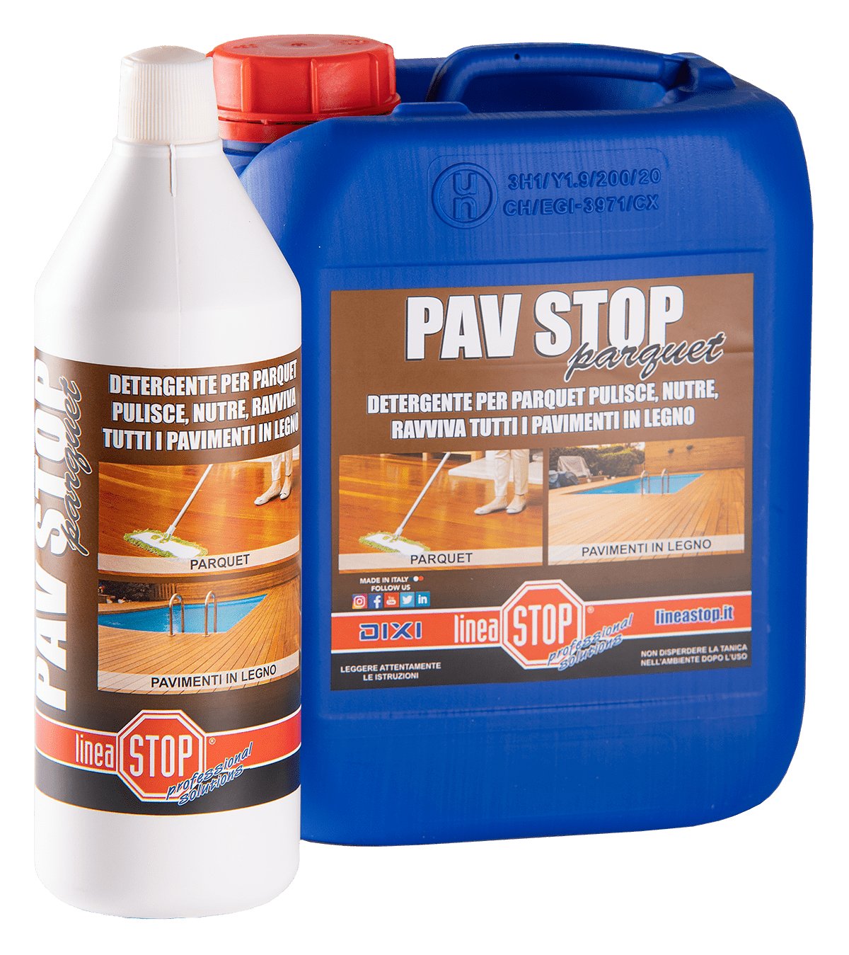 DETERGENTE PROFUMATO PER PARQUET 'PAV STOP PARQUET' 1 lt