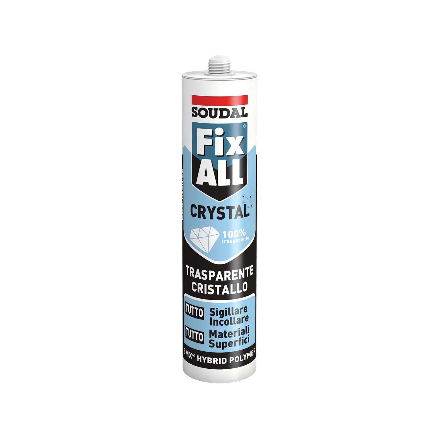 ADESIVO SIGILLANTE 'FIX ALL CRYSTAL' SOUDAL 125 ml - Trasparente