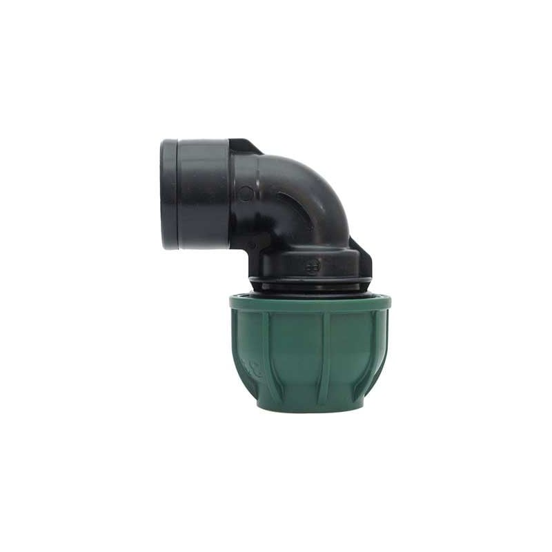 Winkelstück 90° mit Innengewindeabgang Ø 16x1/2" - 10 PN