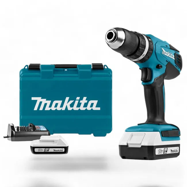 TRAPANO/AVVITATORE CON PERCUSSIONE A BATTERIA 'HP457DWE' MAKITA 18V 1,5Ah