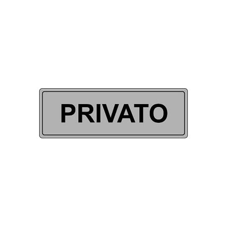 ETICHETTA 'PRIVATO' 15x5 cm
