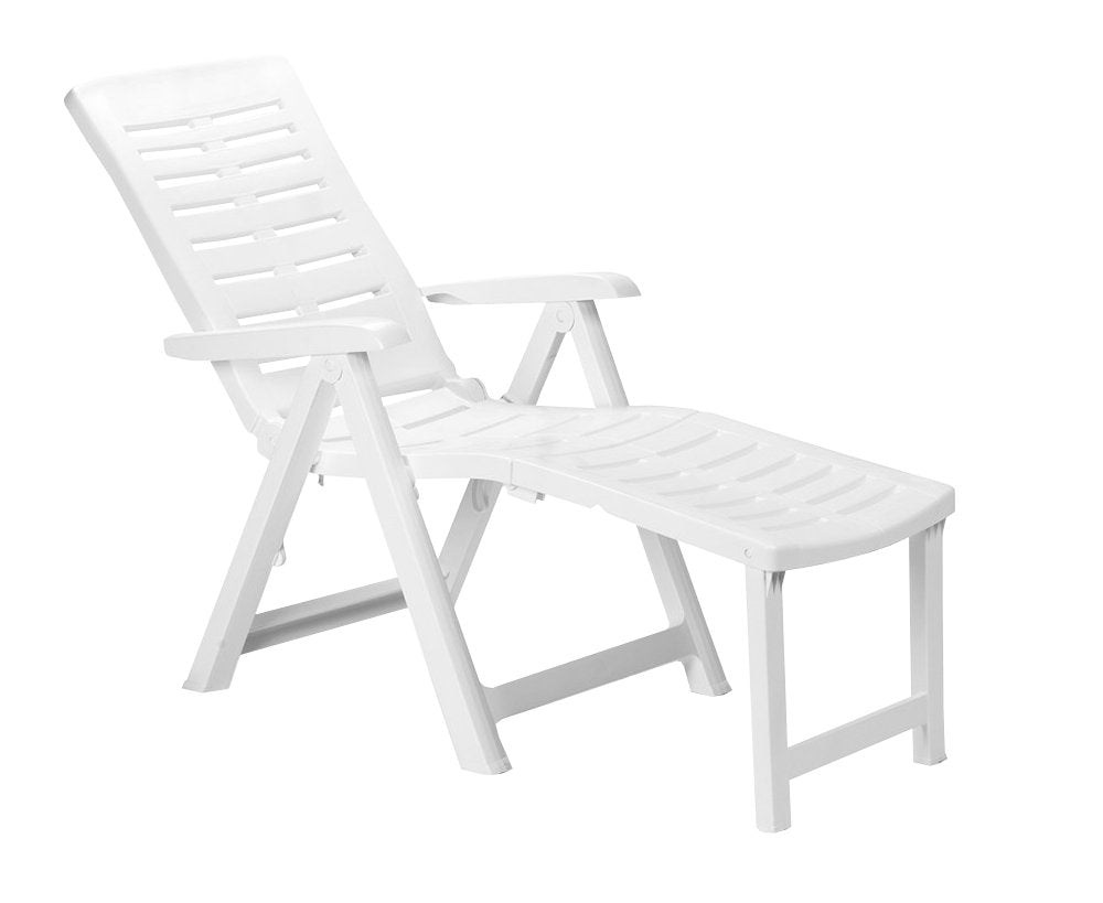 KLAPPBARER SESSEL 'ARIZONA' 60x108x109h cm - Farbe Weiß