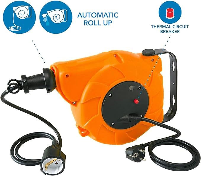 AVVOLGICAVO ELETTRICO AUTOMATICO CARDINALE A MOLLA 15 mt (13+2)
