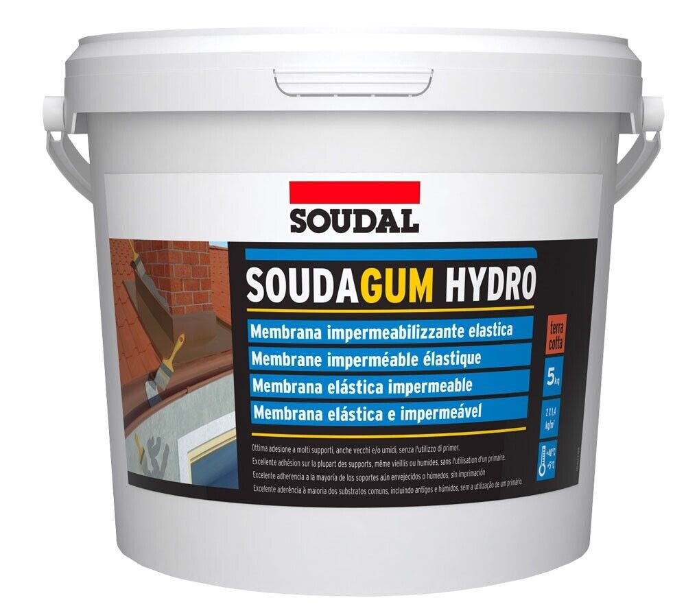 MEMBRANA IMPERMEABILIZZANTE 'SOUDAGUM HYDRO' SOUDAL 5 Kg - Colore Bianco