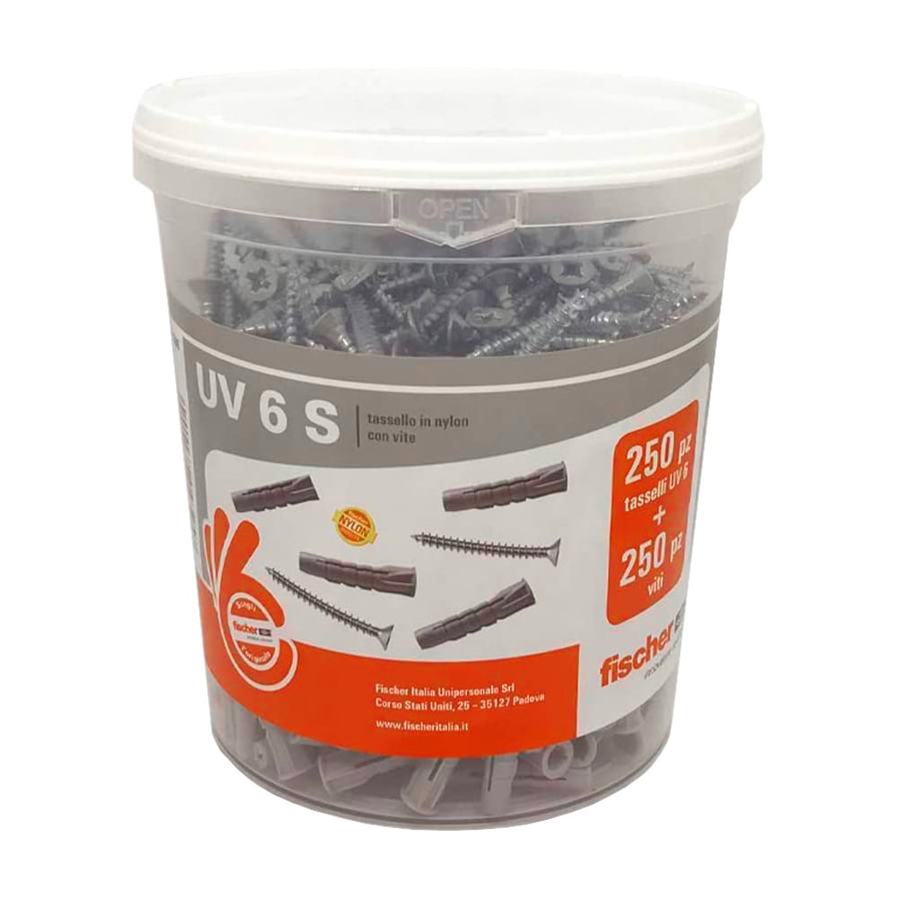 CHEVILLE À VIS « UV » EN POT UV 6S - Pot de 250 pièces