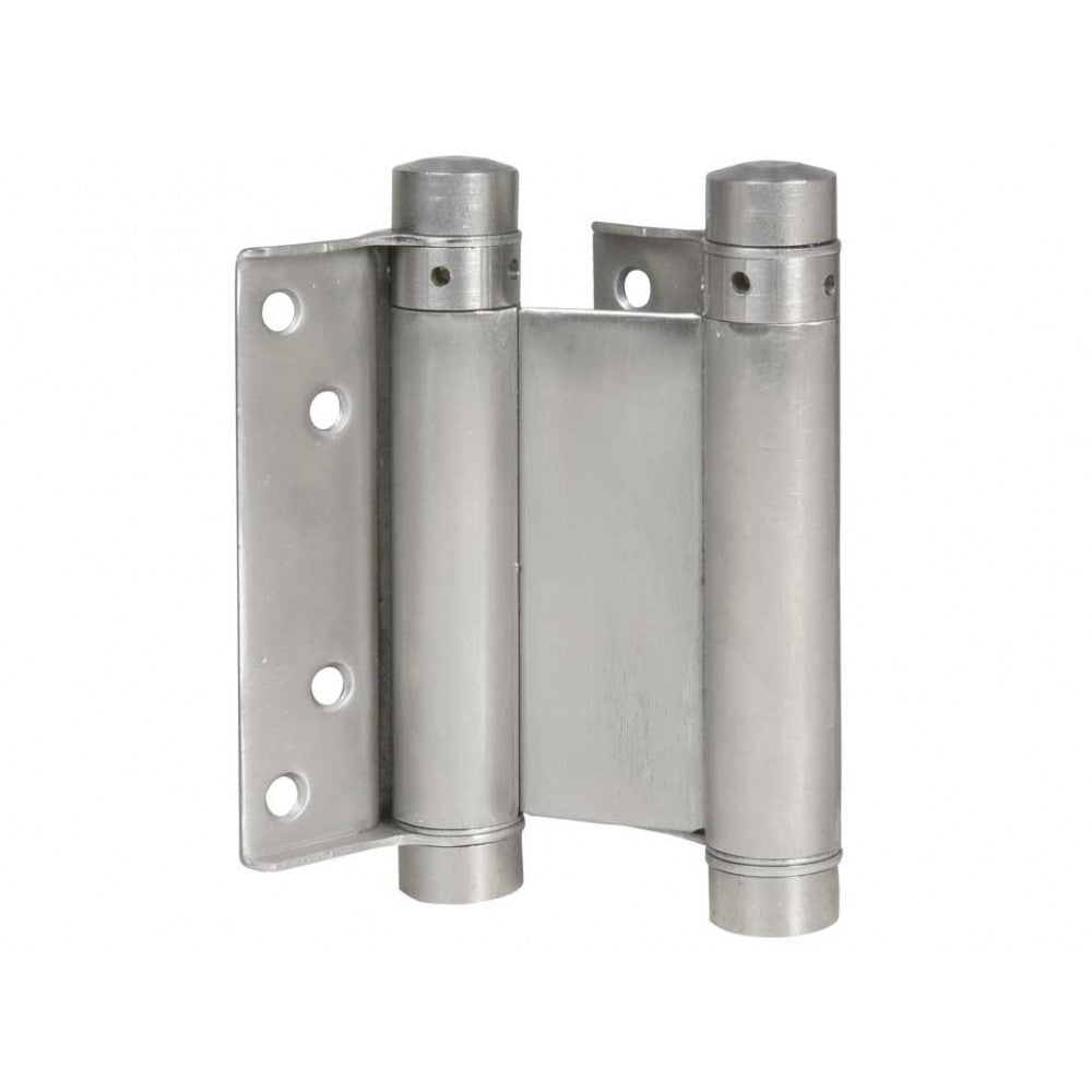 CERNIERA A MOLLA DOPPIA AZIONE 100 mm - Nichelato - 2 pezzi