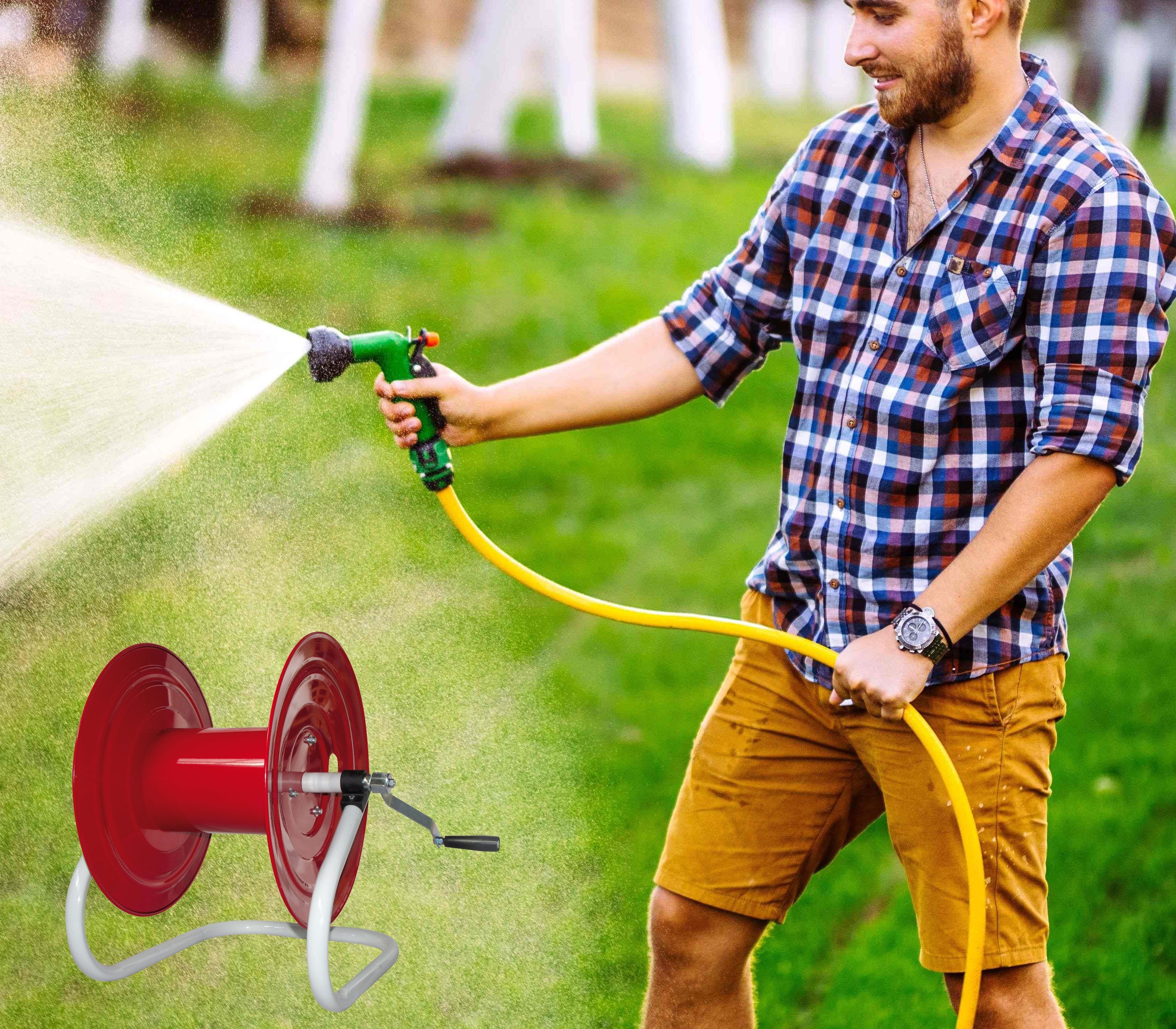 Schlauchhaspel für die Spritzbewässerung