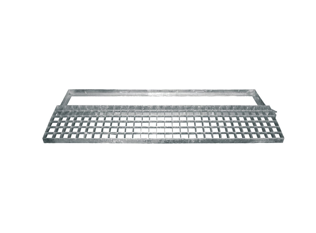 GRILLE AVEC CADRE RECTANGULAIRE 100x25 cm - Carrossable