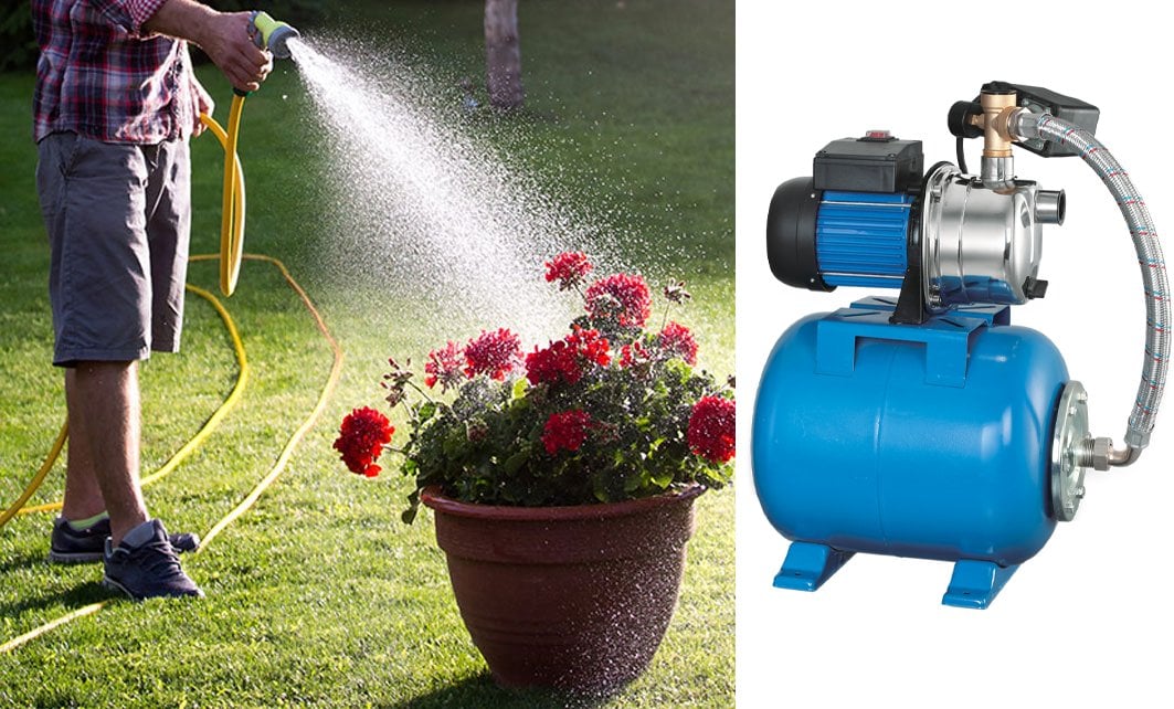 ELETTROPOMPA AUTODESCANTE DA GIARDINO C/AUTOCLAVE 1200 Watt