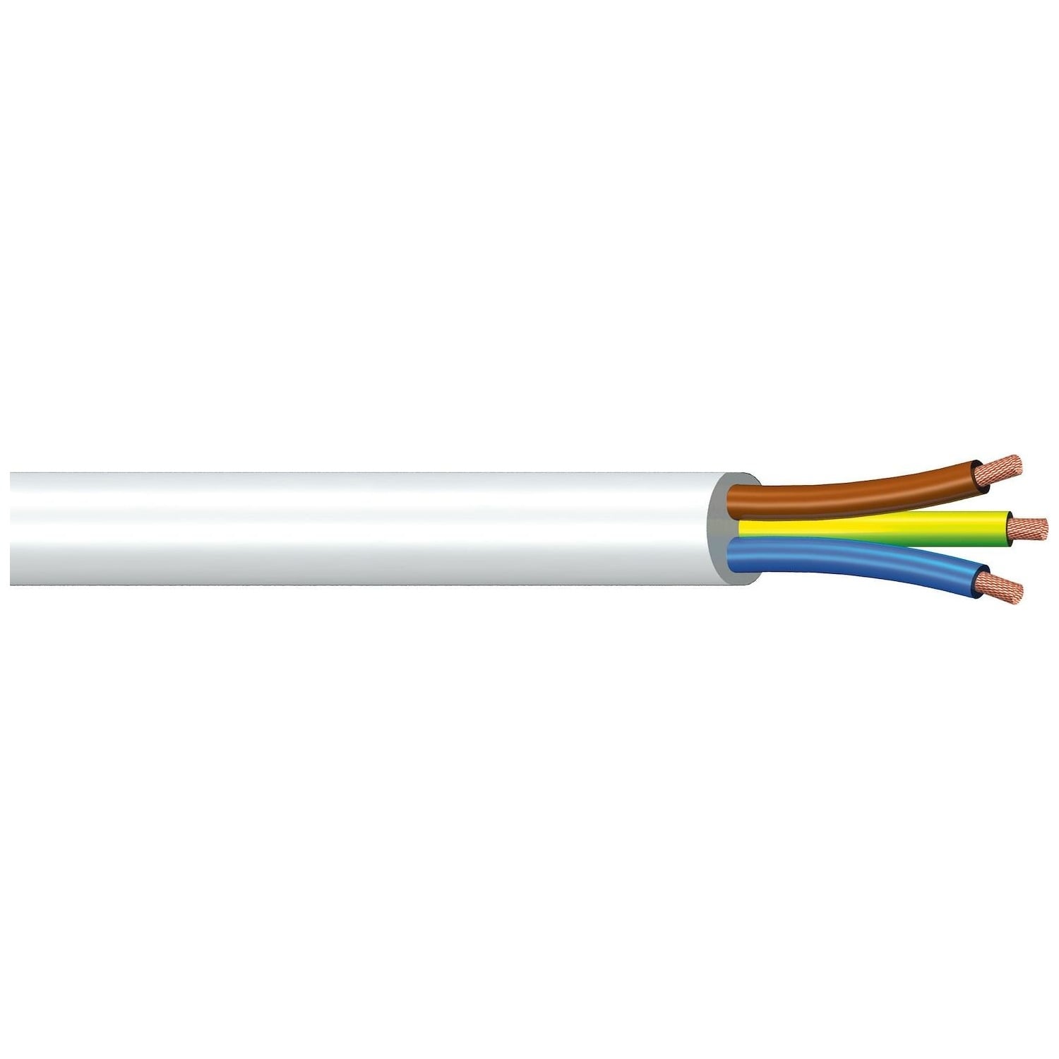 DREILEITERKABEL „WEISS“ Querschnitt 3x1 mm