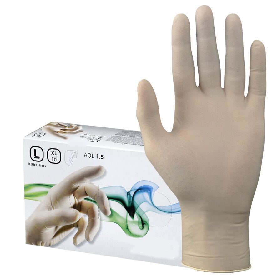 GANTS JETABLES EN LATEX Taille L - paquet de 100 pièces
