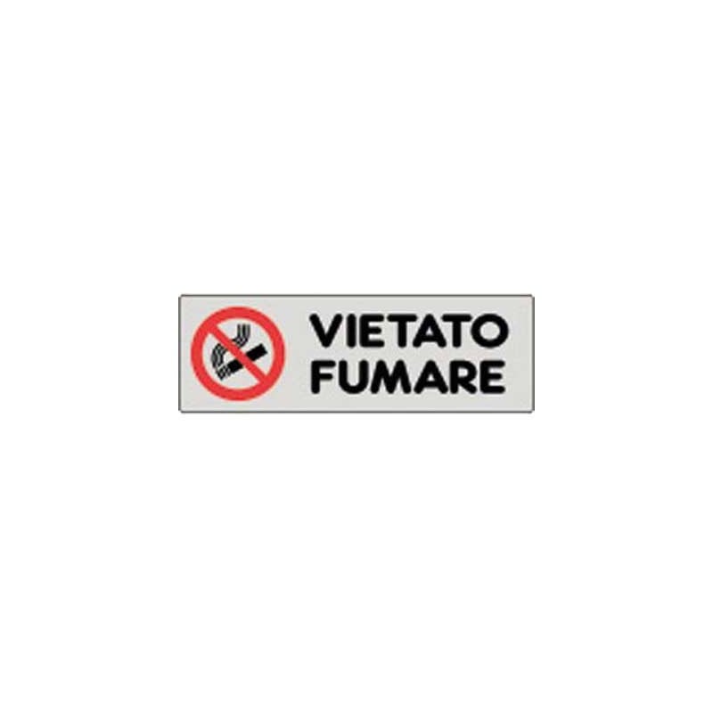 ETICHETTA 'VIETATO FUMARE' 15x5 cm