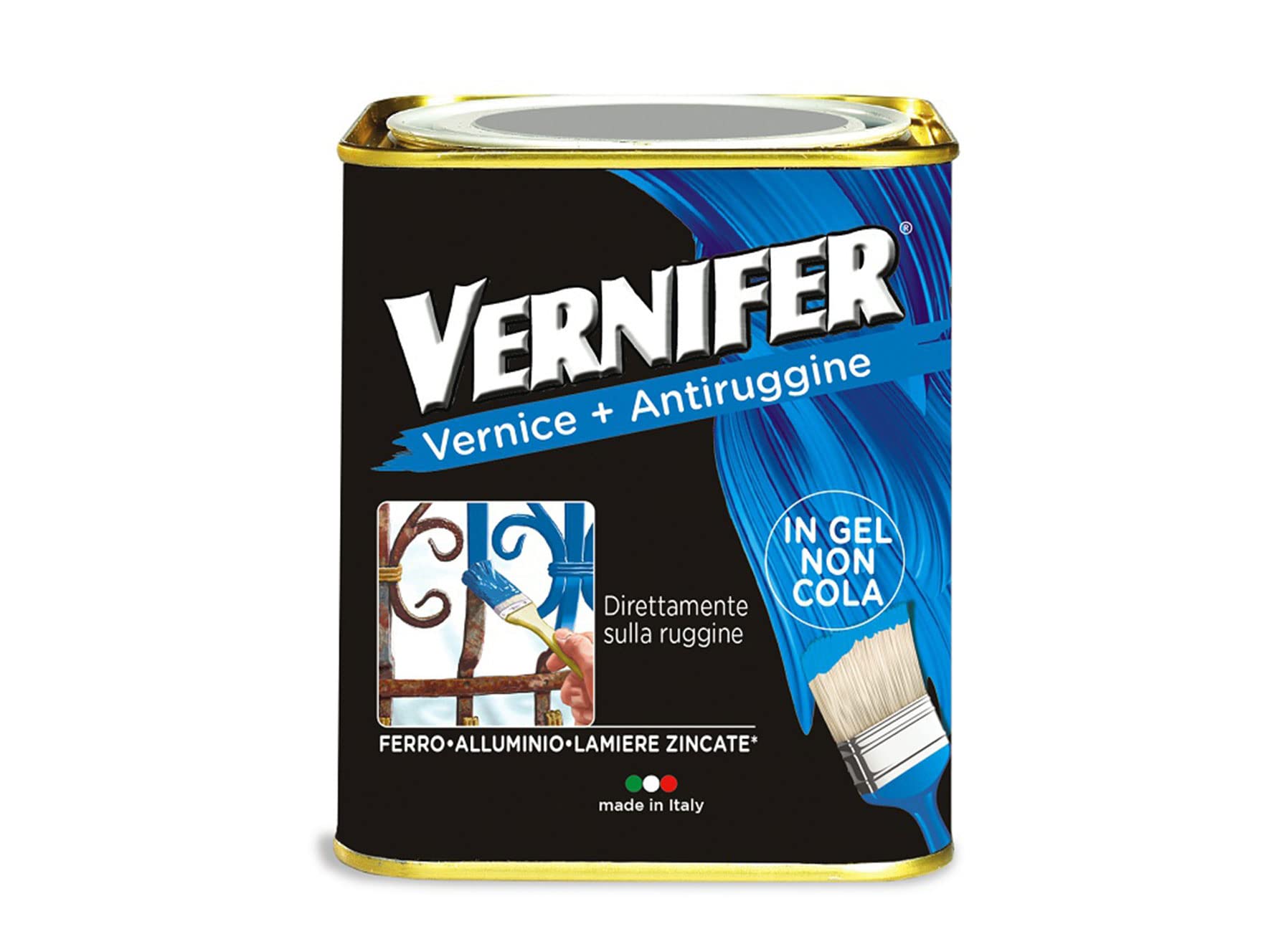 SMALTO ANTIRUGGINE ANTICHIZZATO 'VERNIFER' 750 ml - Azzurro