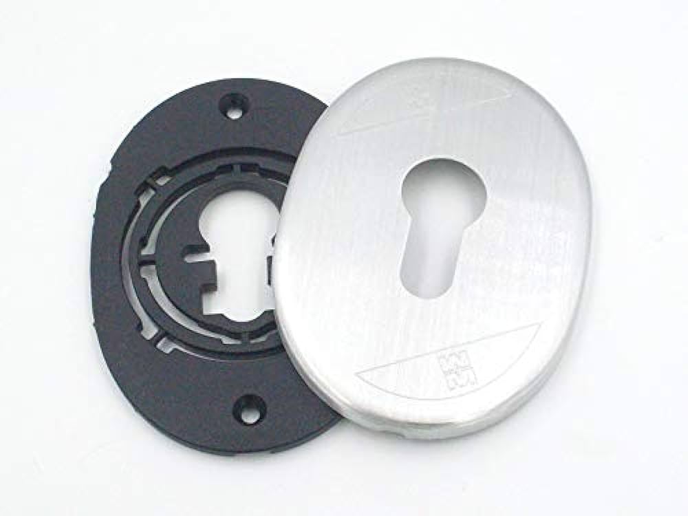 PLAQUE DE FINITION POUR CYLINDRE EUROPÉEN Chrome satiné