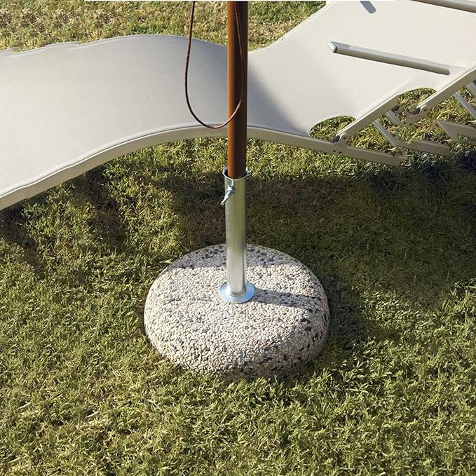 RUNDER GRANIT-SCHIRMFUSS Ø 45 cm - Rohrdurchmesser Ø 45/42 mm - 25 kg