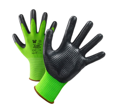 GANTS PROFESSIONNELS « NBR CRINKLE » NOIRS Taille 10