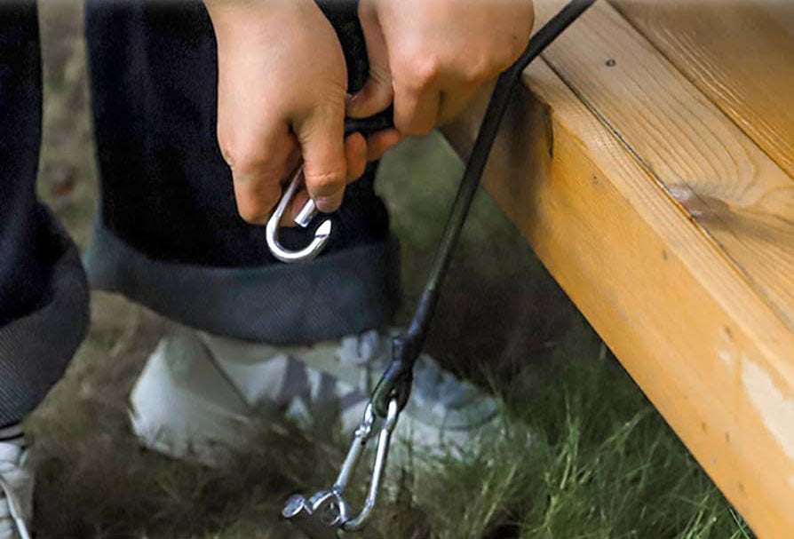 ALLACCIABAGAGLI CON  MOSCHETTONE 150 cm - Confezione 2 pezzi