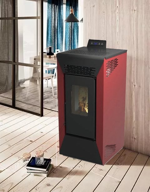 STUFA A PELLET 'STAR' Kw 8,74 - Colore Bordeaux