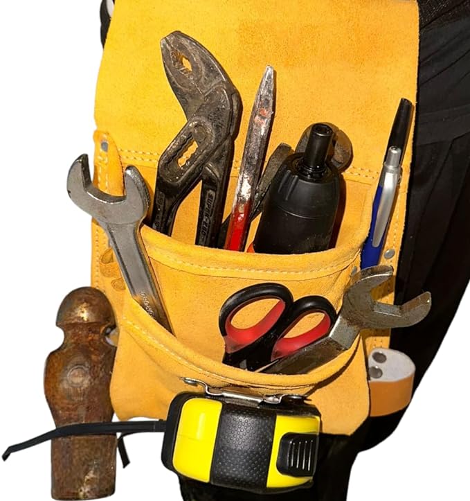 BORSA PER CARPENTIERE PLUS IN PELLE CARDINALE