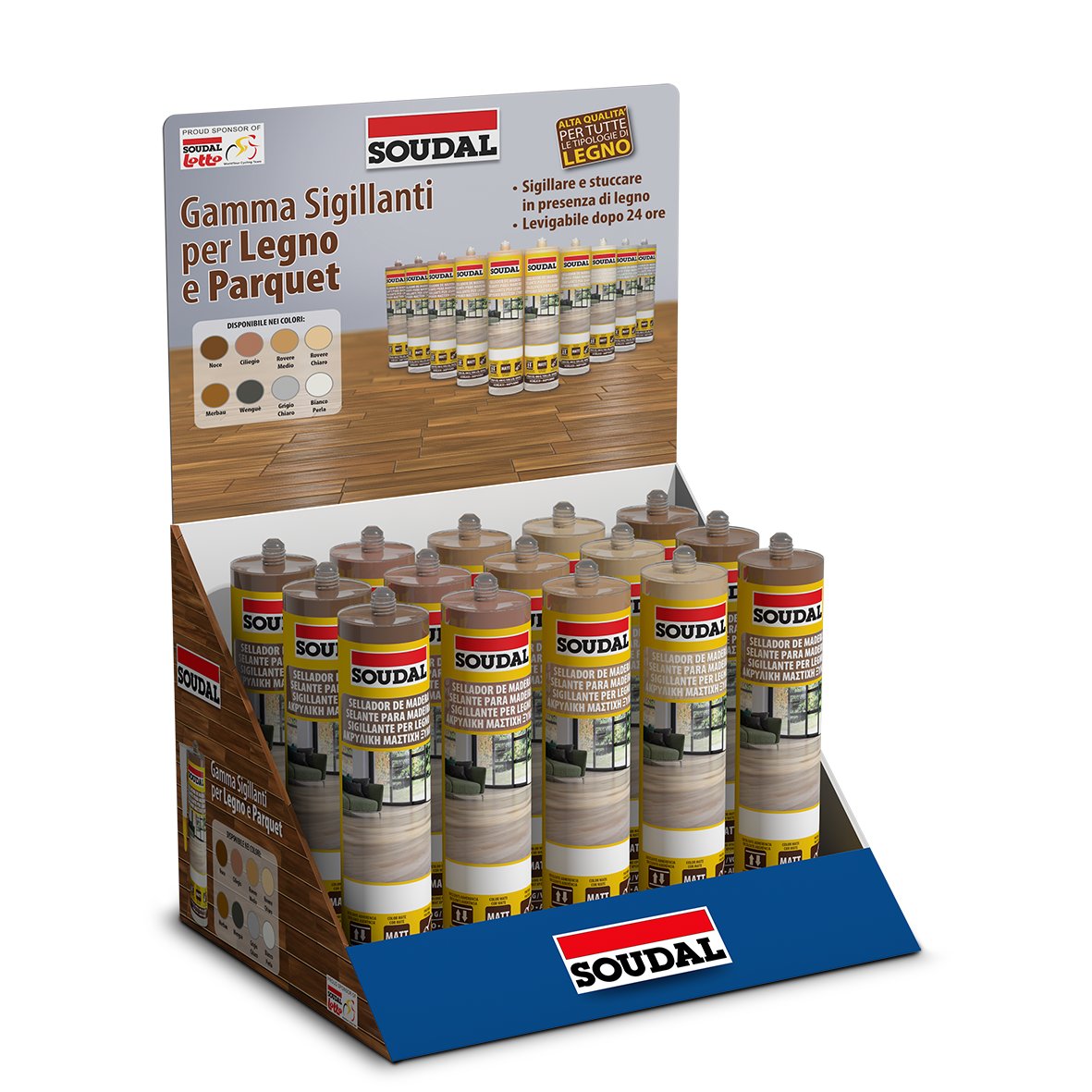 ESPOSITORE DA BANCO PER SIGILLANTE LEGNO VUOTO SOUDAL