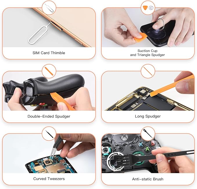 KIT RIPARAZIONE PER SMARTPHONE E PC 'PG17A' 17 pezzi