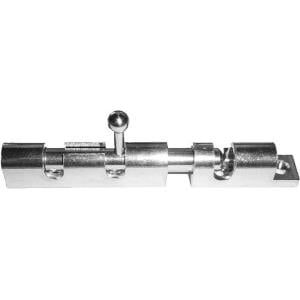 Riegel mit rundem Gehäuse aus Messing 60 mm – Messing vernickelt