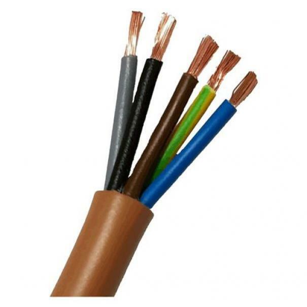 FÜNFECKIGES KABEL „BRAUN“ Querschnitt 5x1,5 mm