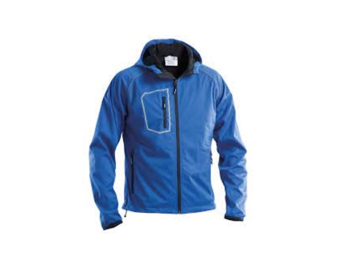 BLOUSON SOFTSHELL À CAPUCHE 'FASTEN' BLEU Taille M (48-50)