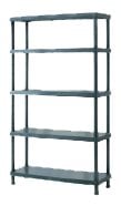 ÉTAGÈRE FIXE EN RÉSINE 30x60x143h cm - 4 étagères - capacité 100 kg