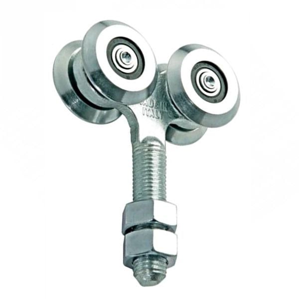CARRELLO PER PORTONI SCORREVOLI A 4 CUSCINETTI Ø 54 mm - M20