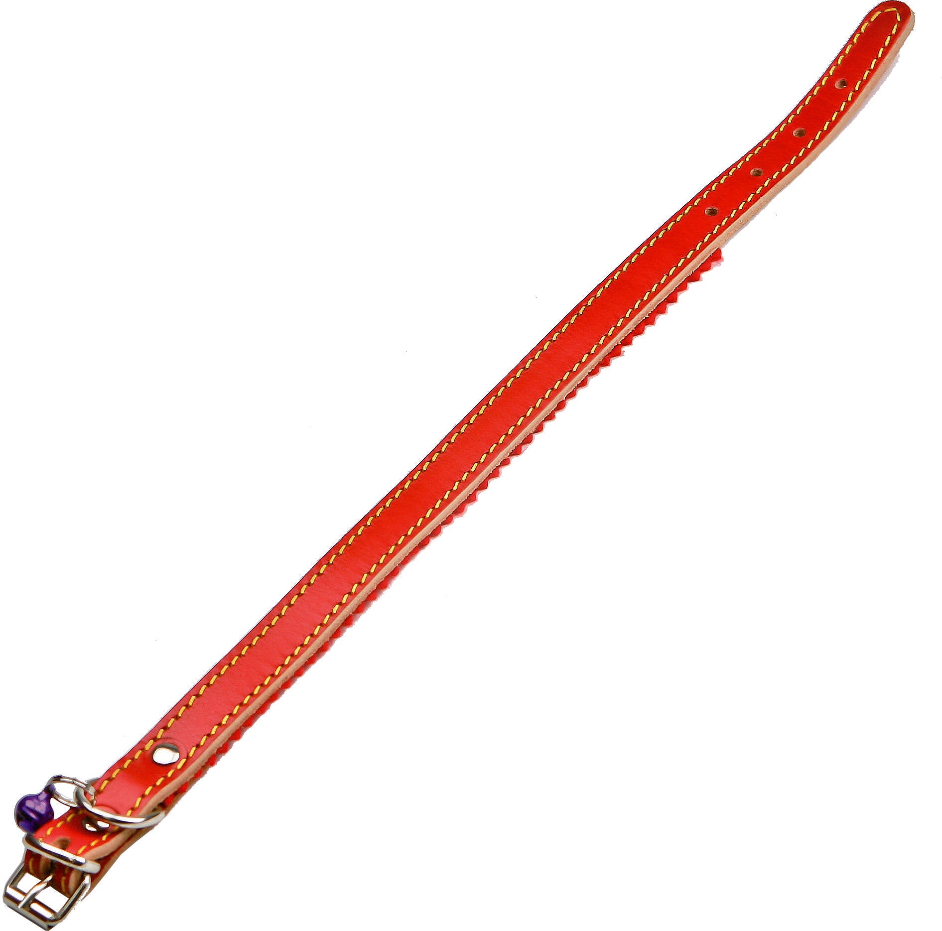 COLLARE PER CANI FODERATO CON CAMPANELLO 12x330 mm
