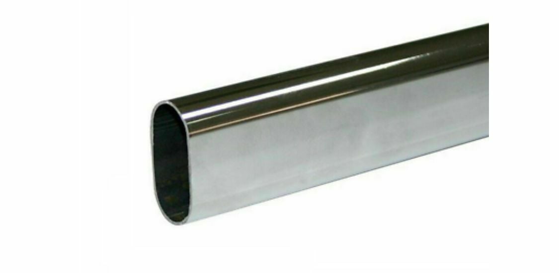 TUBO PER ARMADIO OVALE 30x15 mm - Cromato