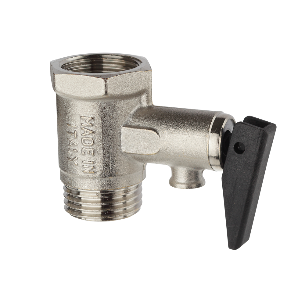 VALVOLA DI SICUREZZA SCALDACQUA CON LEVA 1/2" M.F.