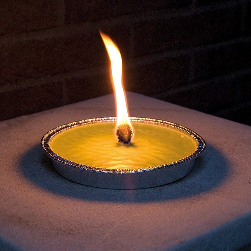 FIACCOLA ALLA CITRONELLA IN STAGNOLA Ø 11x2h cm