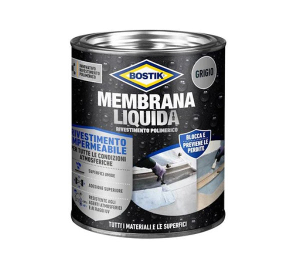 REVÊTEMENT POLYMÈRE « MEMBRANE LIQUIDE » BOSTIK 1 Kg - Couleur Gris