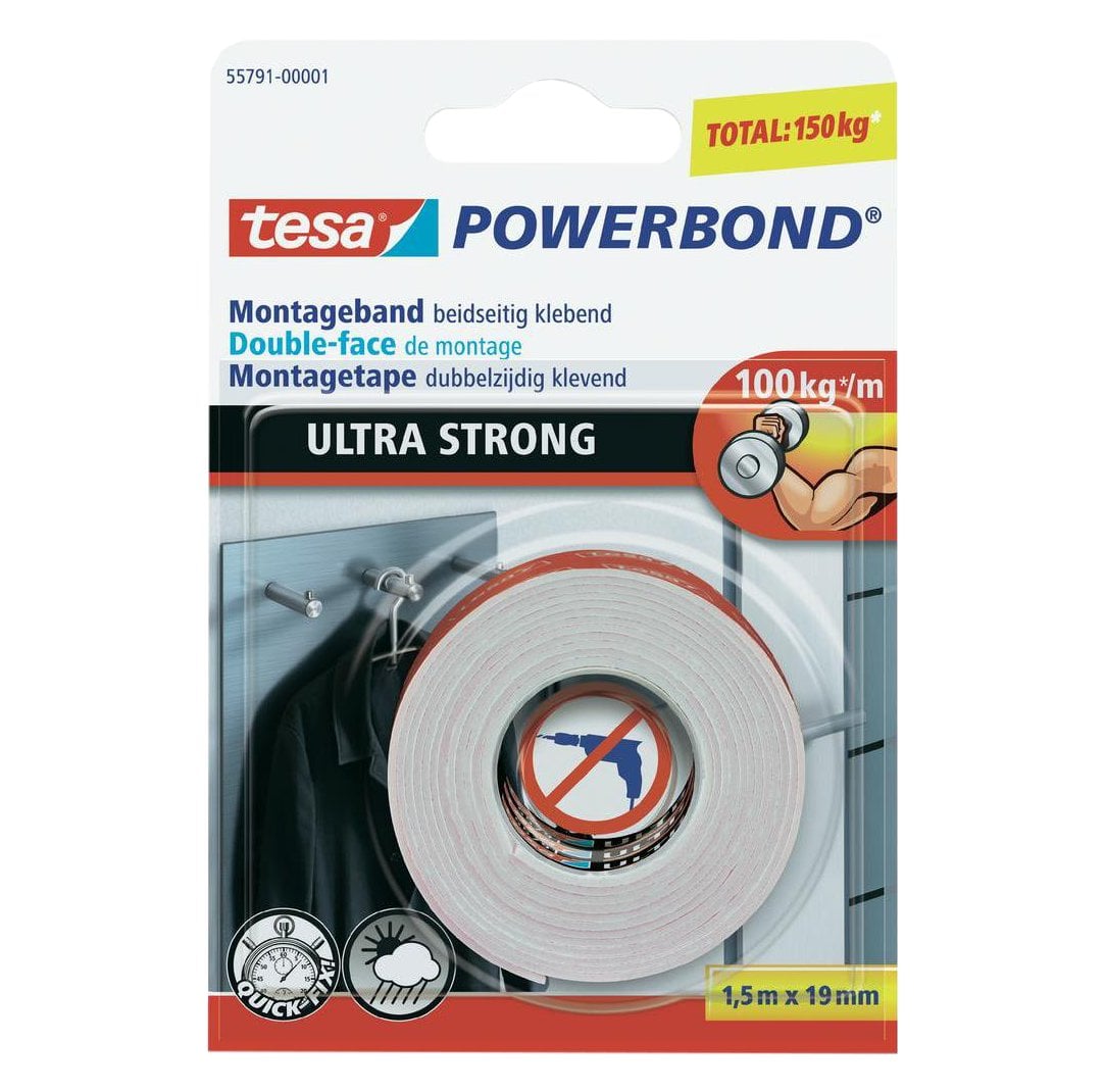 NASTRO BIADESIVO 'POWERBOND' mm 19x1,5 mt