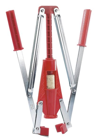 TAPPATRICE A DUE LEVE PER TAPPI IN SUGHERO Ø max 26 mm