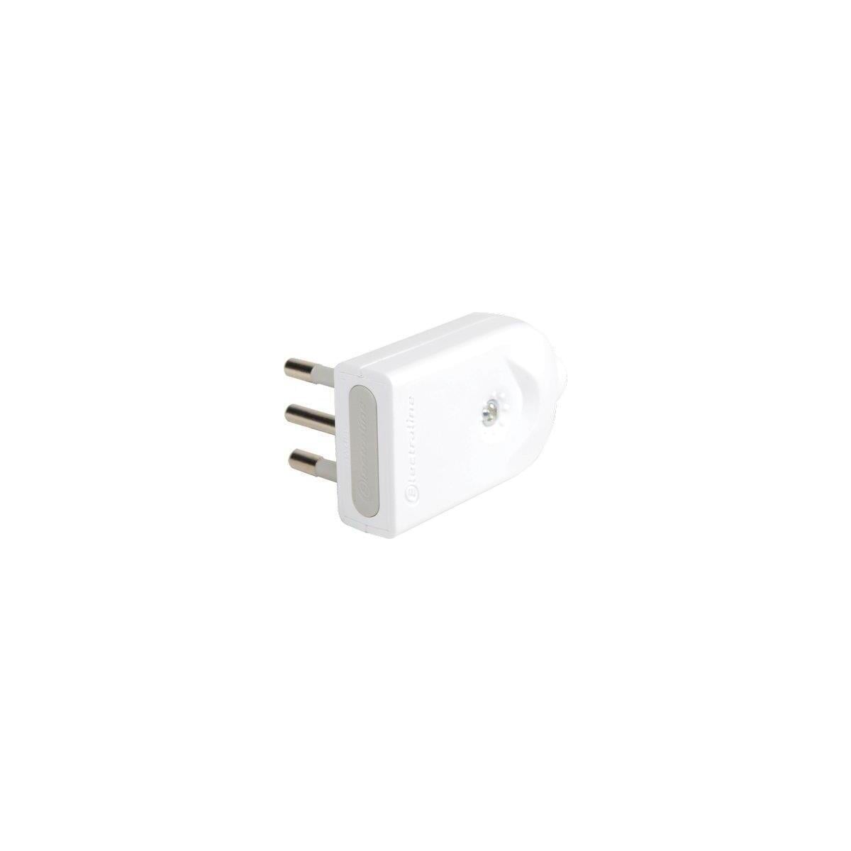 FICHE MOBILE ORIENTABLE 10A 2P+T - Blanc